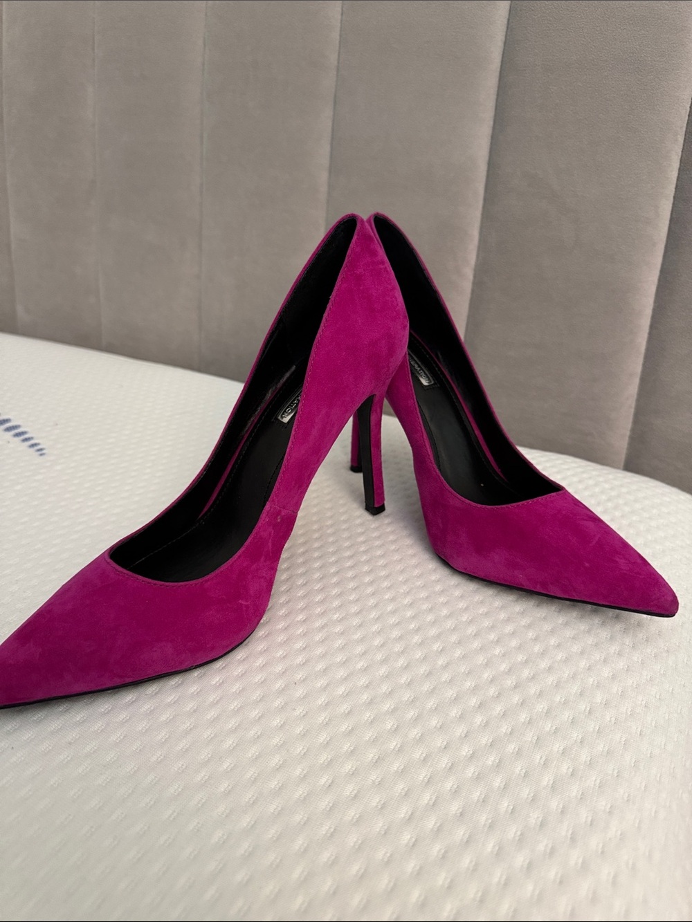 BCBGeneration Magenta Suede Pointed-Toe Stiletto Pumps